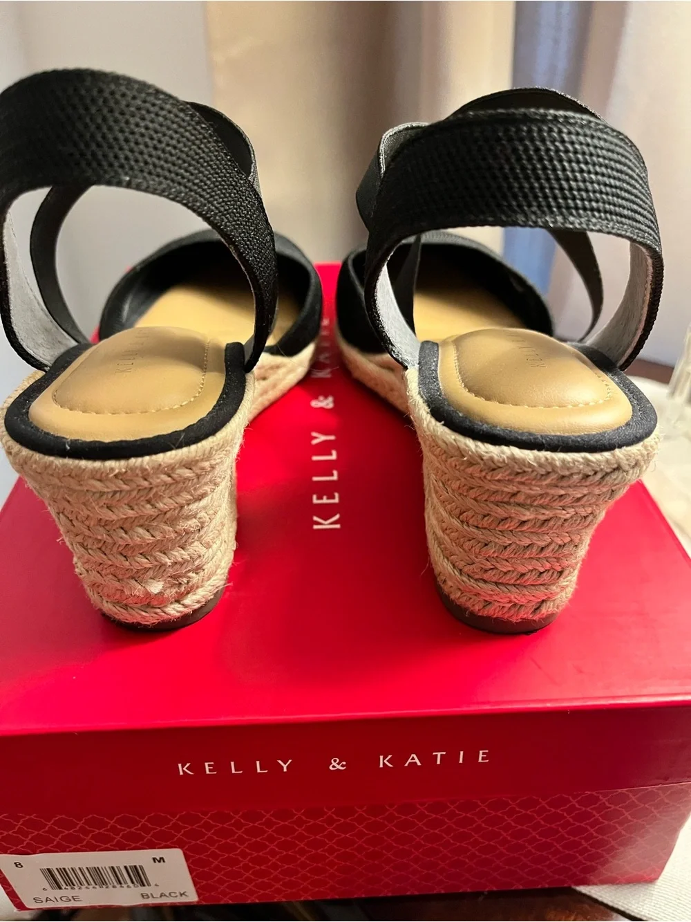 Black Espadrille Sandal by Kelly & Katie (Size 8M)